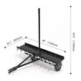 thumbnail image 2 of Tow Behind Lawn Rake, 48-Inch Tow Dethatcher with 24 Spring Steel Tines, Lawn Dethatcher Rake for ATV or Mower, Lawn Sweeper with Lift Handle for Garden Farm Grass, Black (with Gloves), 2 of 6