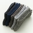 thumbnail image 5 of 5 Pairs Men Socks Super Thick Thermal Hiking Winter Warm Boot Heavy Soft Cozy Socks for Men & Women, 5 of 11