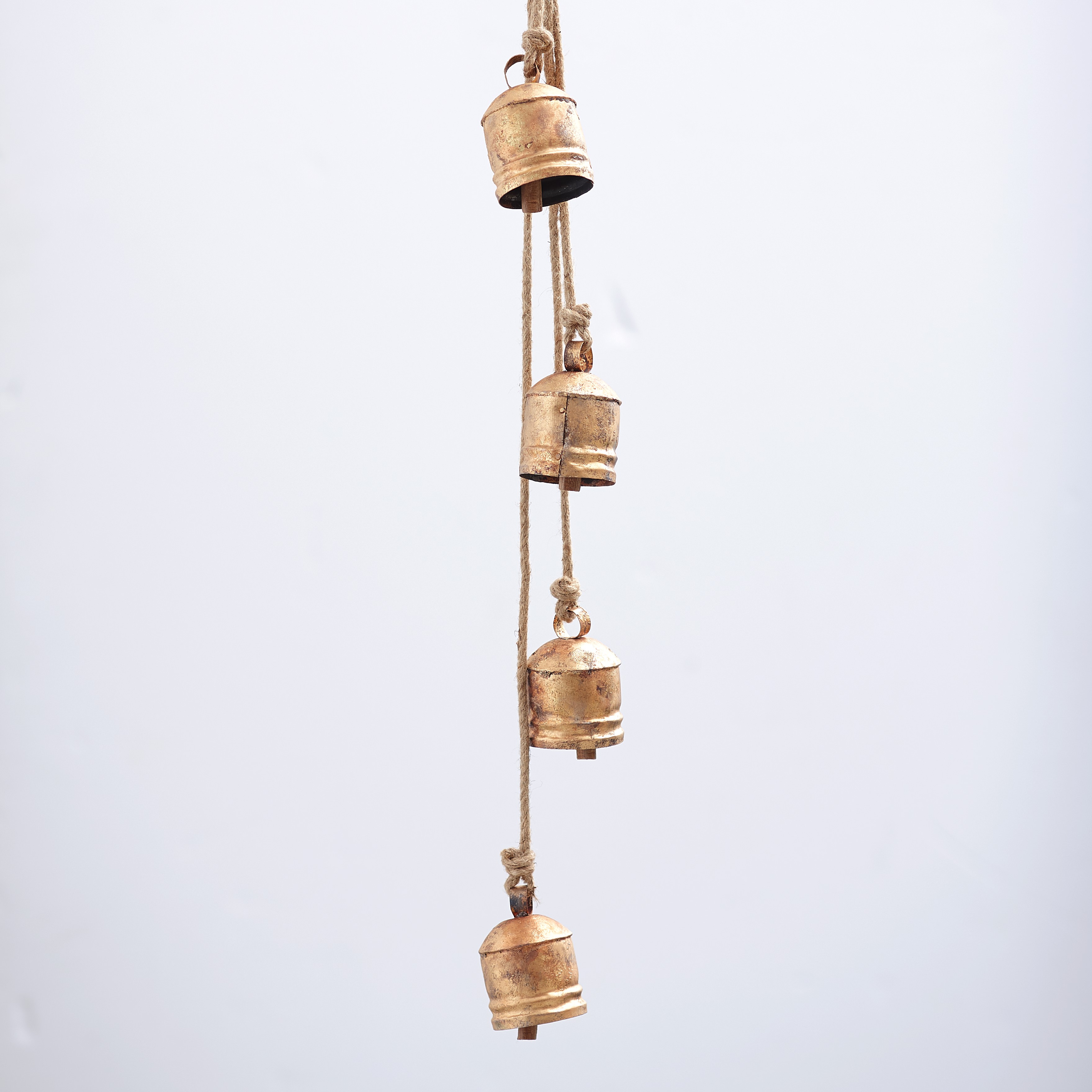 Handcrafted Hanging Bell Cluster Wind Chimes for Outdoors - Bronze - image 2 of 4
