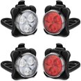 thumbnail image 1 of USB Rechargeable Bike Light Set,Super Bright Front Headlight and Free Rear LED Bicycle Light,2000mah Lithium Battery,4 Light Mode Options, Water Resistant IPX4, 1 of 7