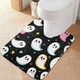 thumbnail image 2 of Yayeee Bath Rug for Bathroom Floor Non Slip Rectangle Fluffy Soft Absorbent Mat, 16"x24", White Halloween Ghost, 2 of 7