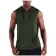 thumbnail image 2 of Blusa sin mangas con capucha de verano para hombre, informal, de moda, de color liso, con capucha, sin mangas, para hombre, 2 of 8