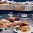 thumbnail image 4 of Sterno Disposable Chafing Dish Buffet, Set of 2 Full-Size Chafing Dishes for Buffet, 4 Sterno Fuel Cans (2.25hr), 4 Food Pans, 2 Water Trays, and Serving Utensils for Parties & Catering, 4 of 6