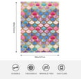 thumbnail image 2 of Mermaid Scales Blanket,Watercolor Fish Scales Decor Blankets Soft Warm Throw for Women Girls Birthday, Home Living Room Decoration 50"x60", 2 of 6