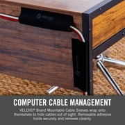 VELCRO Brand Cable Sleeve | Cord Management Mounts on Walls, Desk or Entertainment Center | Removable Adhesive is Damage Free | 8in Black, 2pk, 8in - 2Pk