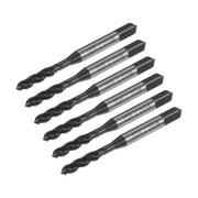 Uxcell 6 Pieces Metric Spiral Flute Thread Taps M4 x 0.7 H2 Nitride Coated Screw Threading Tap Tapping Tools