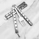 thumbnail image 3 of Spoon and Fork Set, Collapsible Stainless Steel Cutlery for Kitchen BBQ, 3 of 5