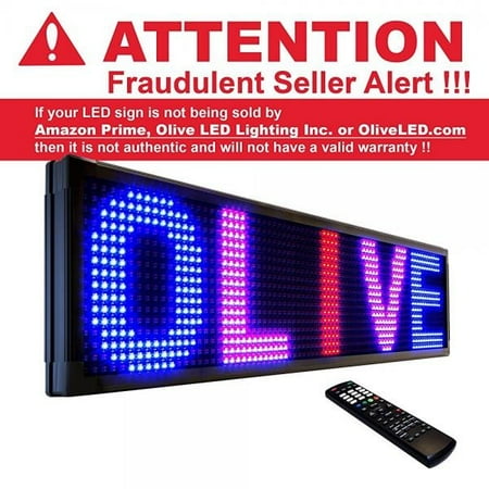 Service Outdoor Led Sign OLIVE LED Sign 3Color RBP, P26, 19