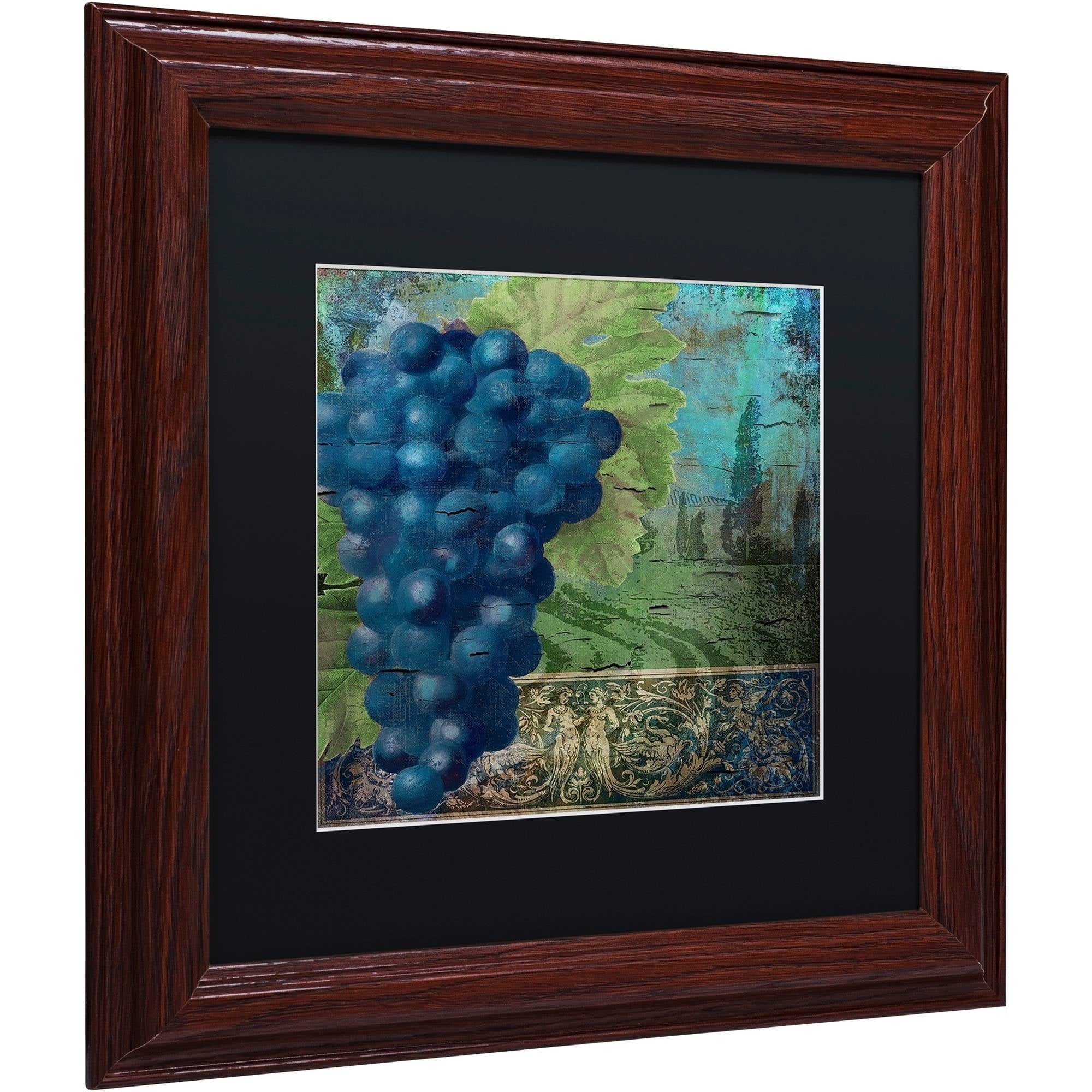 Trademark Fine Art "Vino Blu Two" Canvas Art by Color Bakery Black Matte, Wood Frame
