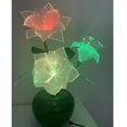 thumbnail image 4 of Colorful Fiber Optic Flower Home Decorative Simulation Flower Pot Lamp Lights Color Gradient Flower Bouquet - US Plug (White), 4 of 7