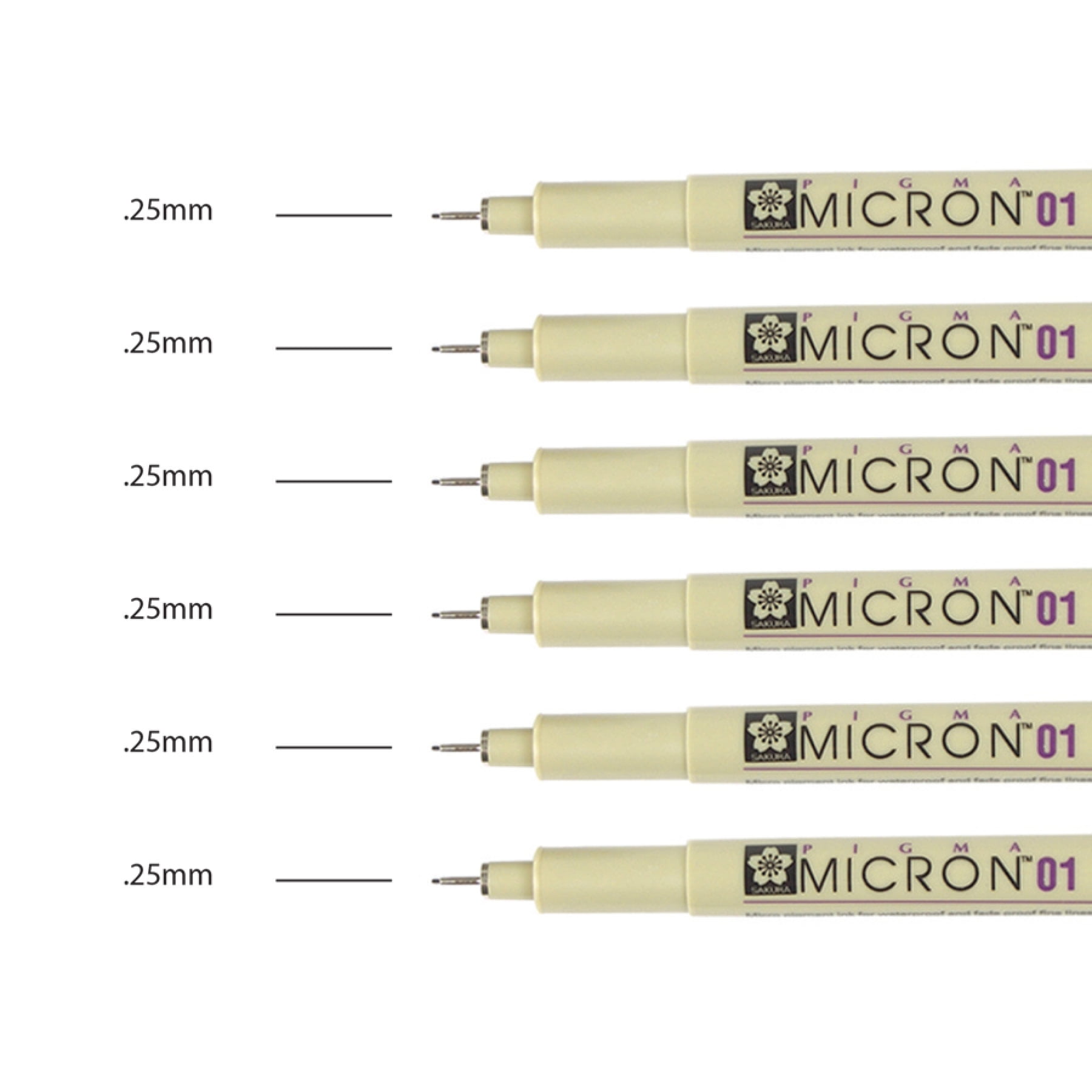 Sakura Pigma Micron Fineliner Pen Micron 01/0.25mm Colours – ArtSmart Art  Store & Picture Framing