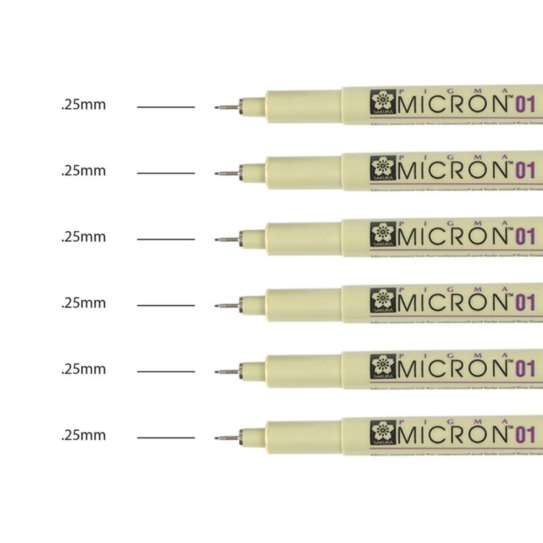 Sakura Pigma Micron Fineliner, Black Ink, 05 Tip Size, 3-Pack Set 