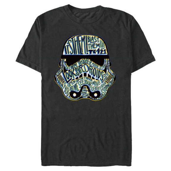 Star Wars Stormtrooper Helmet Quotes - Short Sleeve Blended T-Shirt for Adults – Customized-Dark Heather