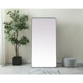 thumbnail image 3 of Elegant Decor Soft Corner Metal Rectangle Full Length Mirror 30x60 Inch in Silver, 3 of 12