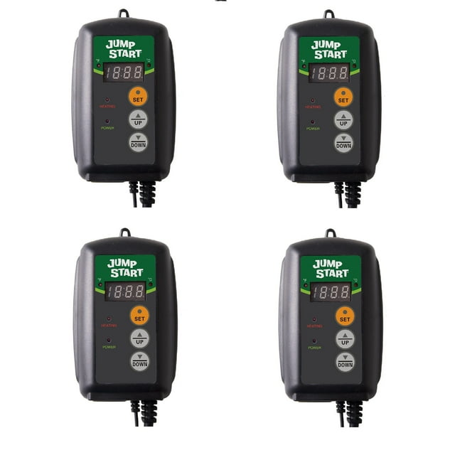 Jump Start Tapis de Chaleur Hydroponique pour Semis Contrôleur de Température Numérique (Lot de 4)