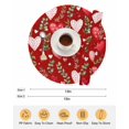 thumbnail image 6 of 13 Inch Round Placemats Set of 6, Valentines Non Slip Heat Insulation PP Table Mats, Pink Red Love Heart Spring Green Botanical Washable Place Mats for Kitchen Dining Party Table Decor, 6 of 7