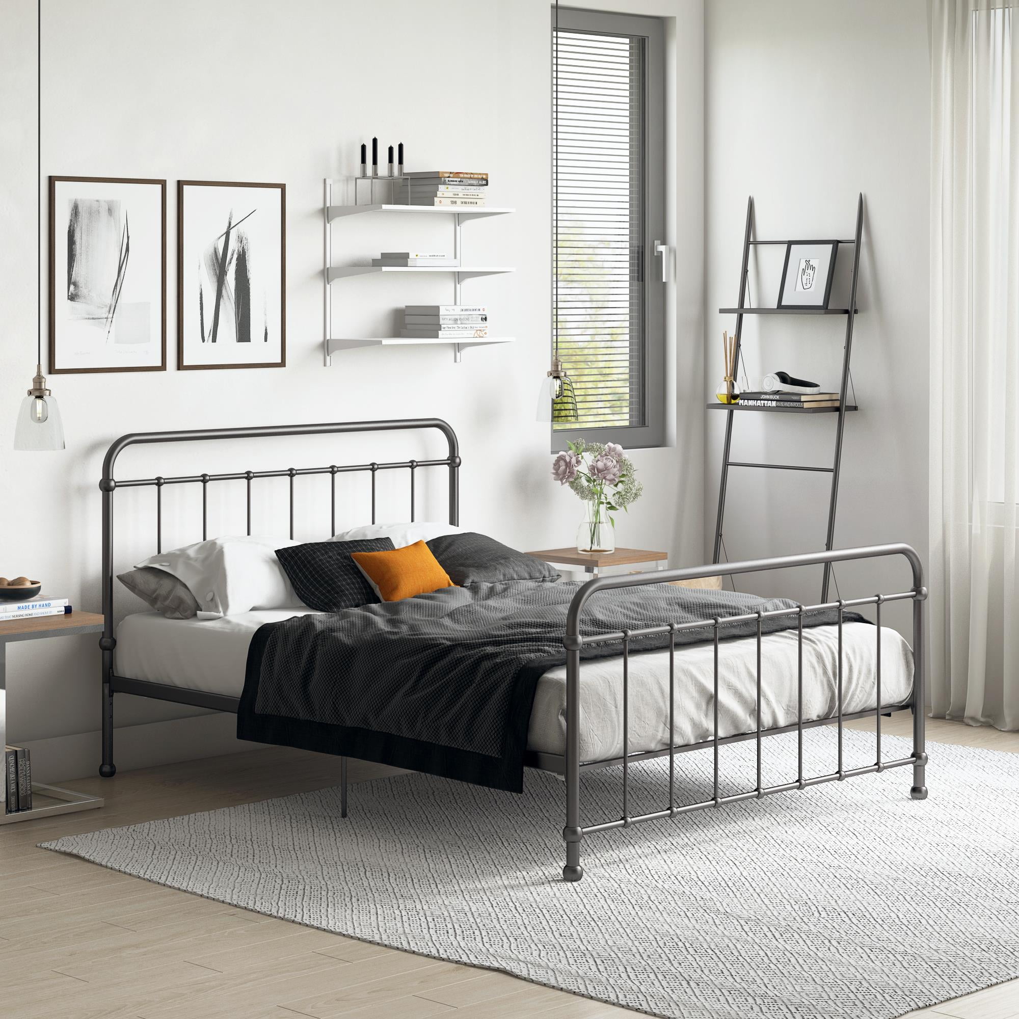 DHP Brooklyn Iron Bed, Queen, Black