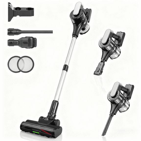 VACFORE Cordless Vacuum, Poweful Suction Stick Vacuum Cleaner with Brushless Motor