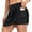 Black, variant on Athletic Skorts for Women Solid Color High Waisted 2 In 1 Shorts Slim Fit Beach Vacation Mini Skirt with Shorts Biker,Black,2XL