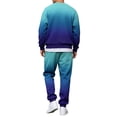 thumbnail image 4 of HAJWOH Sweatsuits for Mens Gradient Casual Crewneck Sweatshirt and Jogger Pants Set Fall Winter Athletic Fashion Long Sleeves Sweat Suits, 4 of 5