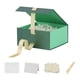 thumbnail image 1 of Cajas de regalo BoxSkivra Pack de 5 15x15x7.5 cm con cinta verde, 1 of 7