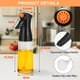 thumbnail image 2 of Pulverizador de aceite de oliva de vidrio recargable para cocinar, dispensador de aceite, botella pulverizadora para cocina, freidora de aire, freír, 2 of 7