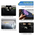 thumbnail image 2 of ALAZA Rainbow Cat Paw Print Windshield Sun Shade Car Foldable Sun Visor Block UV Rays Protector 53"x23.5", 2 of 8