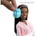 thumbnail image 4 of Barbie Face Mask Spa Day Playset, Brunette Doll & 10+ Accessories Including Puppy, Mask Mold & Dough, 4 of 7