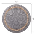 thumbnail image 5 of Set of 6 Farmhouse Woven Placemats for Dining Table Decor - Indoor, Washable, Wipeable Kitchen Table Mats Light Gray 11.8x11.8inch, 5 of 5