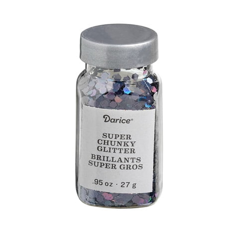 Darice 30029655 Super Chunky Iridescent Purple.95 Ounces Glitter, 