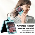 thumbnail image 5 of Allytechgroup Moto Razr 40 Ultra Case with Ring Holder Stand, Premium PU Leather Stylish Shockproof Anti-Scratch Portable Phone Case Cover for Motorola Moto Razr 40 Ultra, Green, 5 of 6