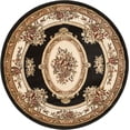 thumbnail image 2 of Well Woven Pastoral Medallion Black French 8 Round (7'10" Round) Area Rug European Floral Formal Traditional Area Rug Easy Clean Stain Fade Resistant Shed Free Modern Classic Thick Soft Plush Rug, 2 of 5