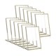 thumbnail image 1 of 12pcs Gold Frame Acrylic Sign Holder Wedding Table Number Holder Slanted Menu Double Sided Stand, 4, 1 of 5