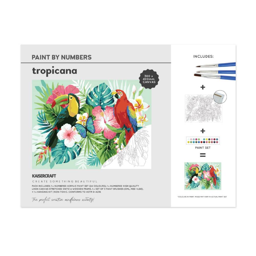 Kaisercraft Paint By Number Canvas Kit 11.75"x15.75"Tropicana