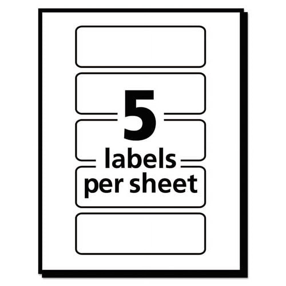 "Removable Multi-Use Labels, Inkjet/laser Printers, 1 X 3, White, 5/sheet, 50 Sheets/pack, (5436) | Bundle of 2 Packs"