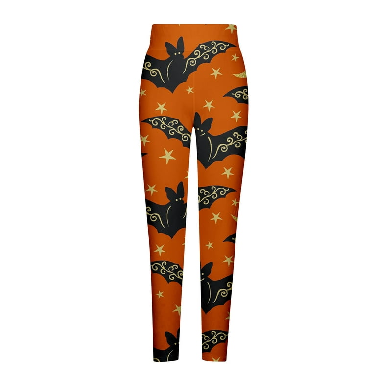Lolmot Halloween Leggings for Women High Waist Tummy Control Tights Slim  Fit Halloween Spiders Cats Bats Print Pants Stretchy Workout Yoga Pants