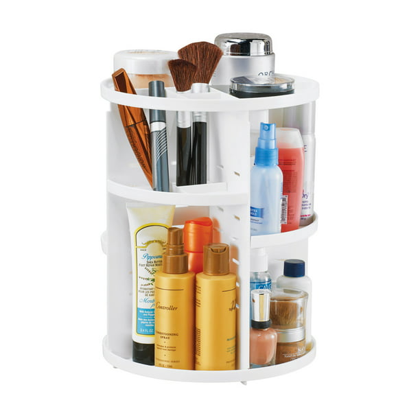 360 Rotating Cosmetic Organizer With Adjustable Layers For
