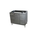 thumbnail image 2 of WindBay 36 Freestanding Bathroom Vanity Dark Grey White Integrated Countertop, 2 of 4