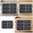 thumbnail image 3 of unbranded De Silicona Negro Flexible Para Hornear Pan Hot Dog Pegajoso No Adherente, 3 of 8