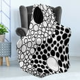 thumbnail image 4 of Ying Yang Soft Flannel Fleece Throw Blanket, Abstract Yin Yang Design with Large Retro Dots Counter Forces of Globe, Cozy Plush for Indoor and Outdoor Use, 50" x 60", Black White, by Ambesonne, 4 of 5