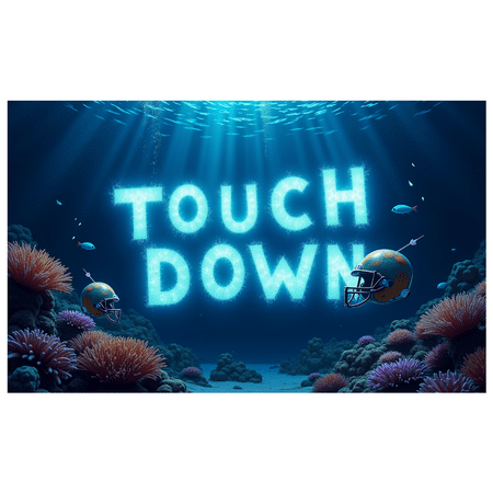 Football Themed Glowing Touch Down Banner Background Decor Party Supplies for Football Viewing Parties Tailgate Parties and Sports Themed Celebrations