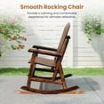 thumbnail image 5 of YYAo Outdoor Patio Rocking Chairs,Outdoor Adirondack Rocking Chair for Adults with High Back and Slatted Seat-Brown, 5 of 11