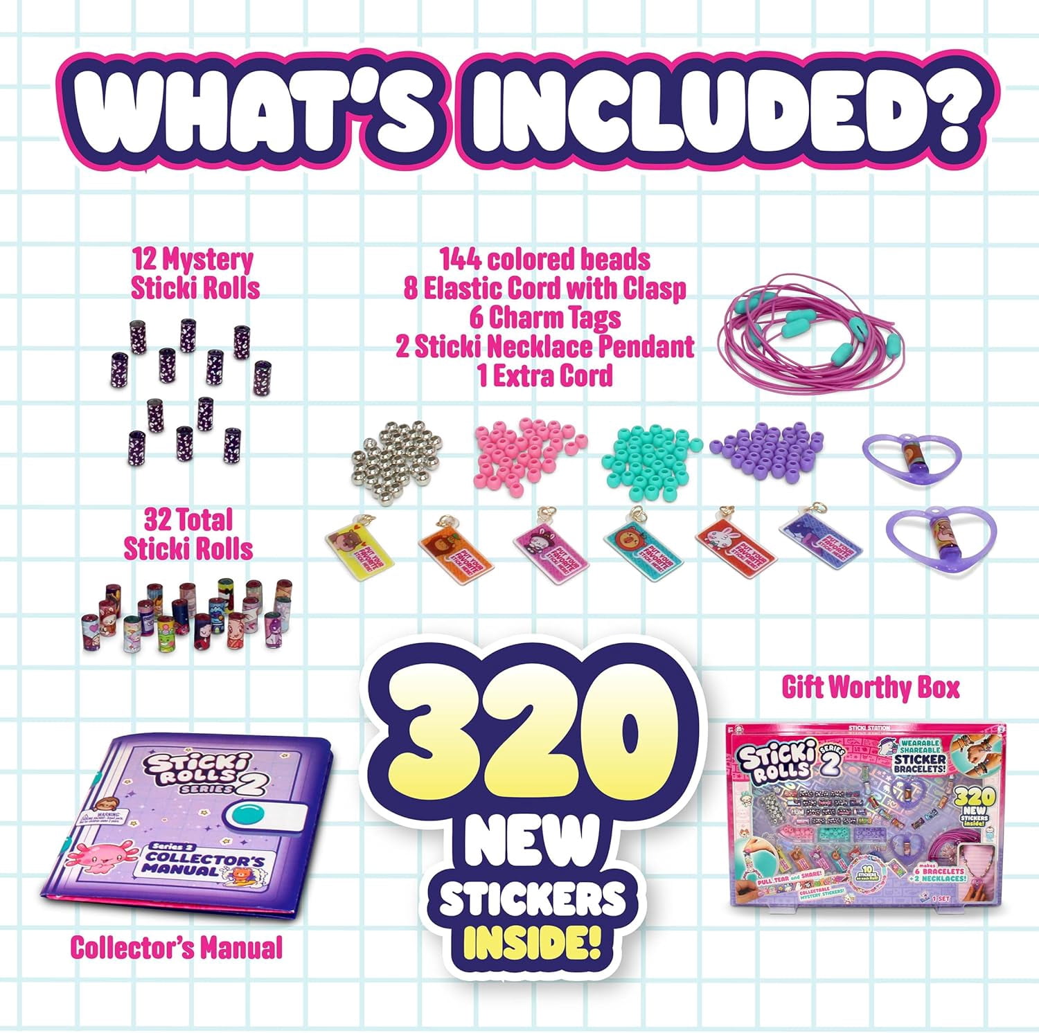 Sticki Rolls Station SERIES 2 Sticki Book Set for Girl