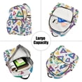 thumbnail image 5 of FORMRS Mini Backpack Purse for Women Travel Daypack Casual Shoulder Bag, Green Simple Triangles, 5 of 7