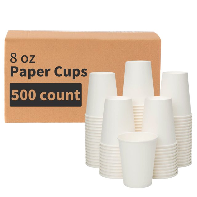 Vasos de café de papel desechables RACETOP 240 ml, paquete de 500