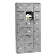 Tennsco LOCKER,3WIDE,18COMP,72HGY BS6-121812-C-MGY