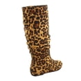 thumbnail image 2 of Data-1 Women's Fashion Slip On Pull Up Slouch Comfort Casual Flat Heel Mid Calf Round Toe Boots, 2 of 3