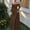 Brown, variant on Dpjklzsn Women's Off The Shoulder Long Sleeve Maxi Dress Polka Dot Smocked Waist Flowy A Line Cocktail Dress