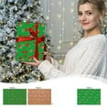 thumbnail image 7 of Tyidzon 5pcs Christmas Wrapping Paper, Xmas Vintage Gift Wrapping Paper 20x28" DIY Crafts Wrapping Paper Rolls for Holiday Party Celebration, Green, 7 of 7