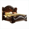 thumbnail image 3 of Bedroom Set Queen 5pc Traditional Wood Dark Walnut Brown with Marble Tops | Wood | Wingback Beds, 3 of 7